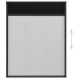 vidaXL Insektenschutz-Plissee 60x80cm für Fenster. Anthrazitfarbener Alurahmen, Plissee-Netz, vertikal verstellbar.