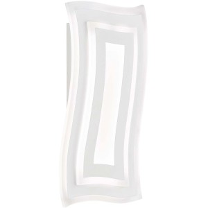 Moderne, dimmbare LED Wandleuchte Gorden in Weiß satiniert von Fischer & Honsel.