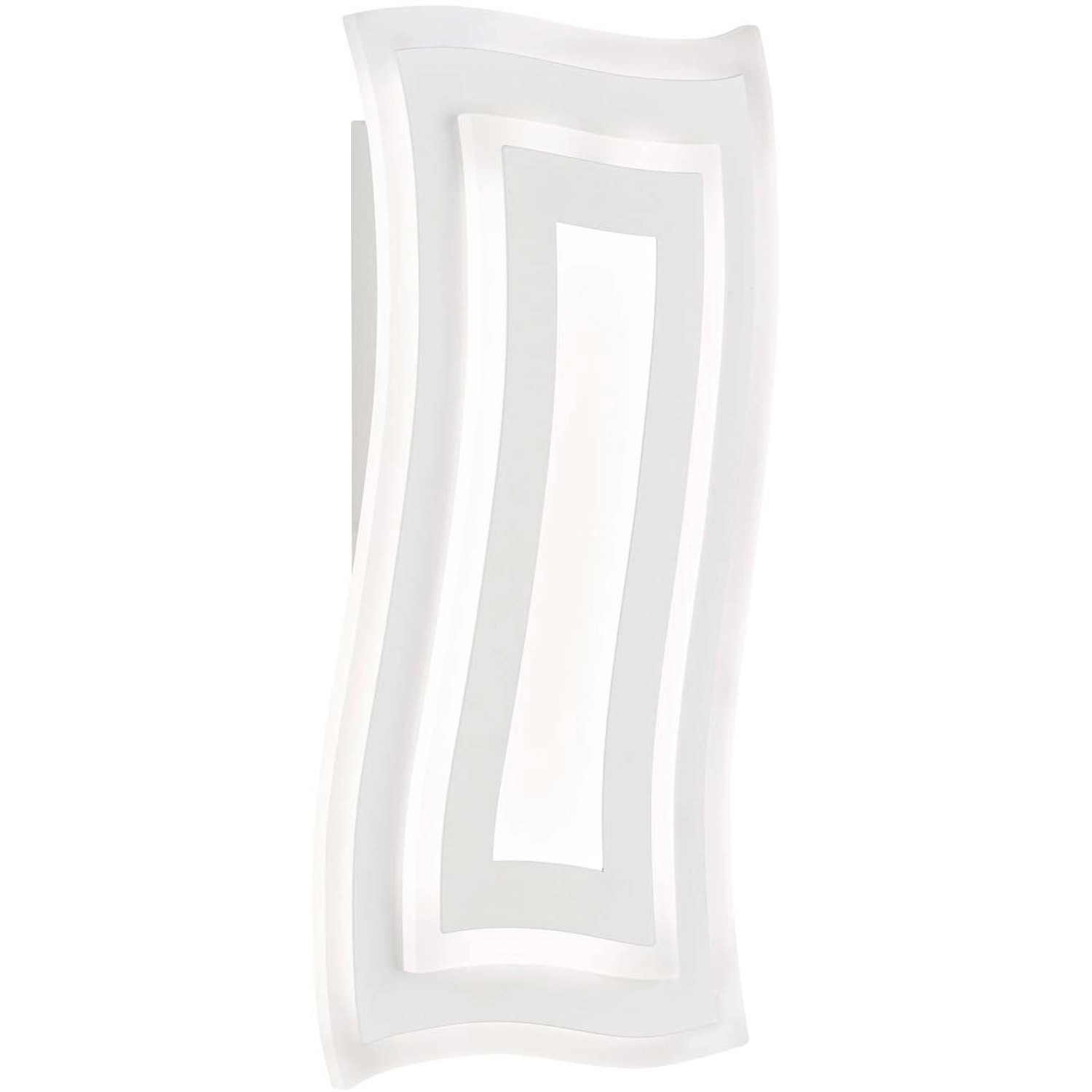 Fischer & Honsel LED Wandleuchte Gorden 5,5 cm x 22 cm Weiß Satiniert