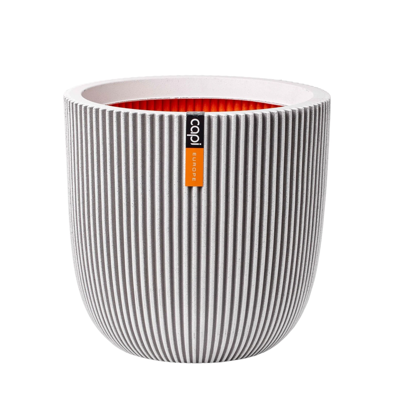 Capi Europe Blumentopf Kugel Groove NL Ø 54 cm x 52 cm Elfenbein