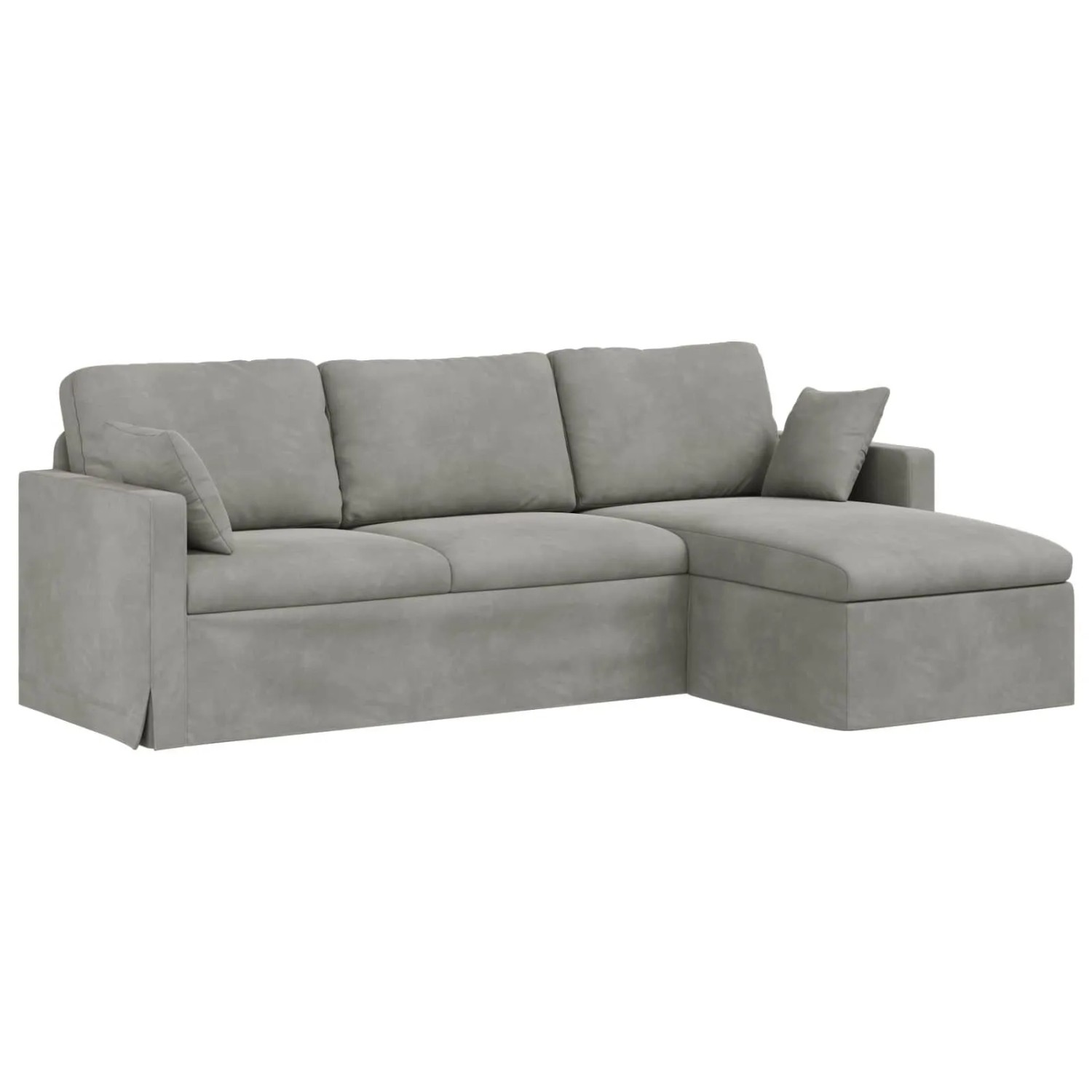 vidaXL Sofa Hellgrau 198 x 134 x 80 cm Samt 42024467
