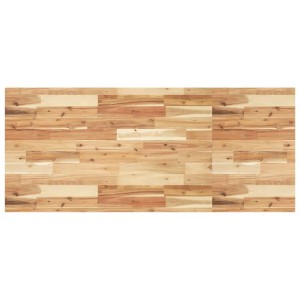 Rechteckige Waschtischplatte aus Akazienholz, geölt, 140x60 cm.