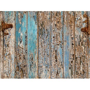 A.S. Creation Pop.up-Panel in Holz-Optik Blau-Braun mit Shabby-Chic-Look.