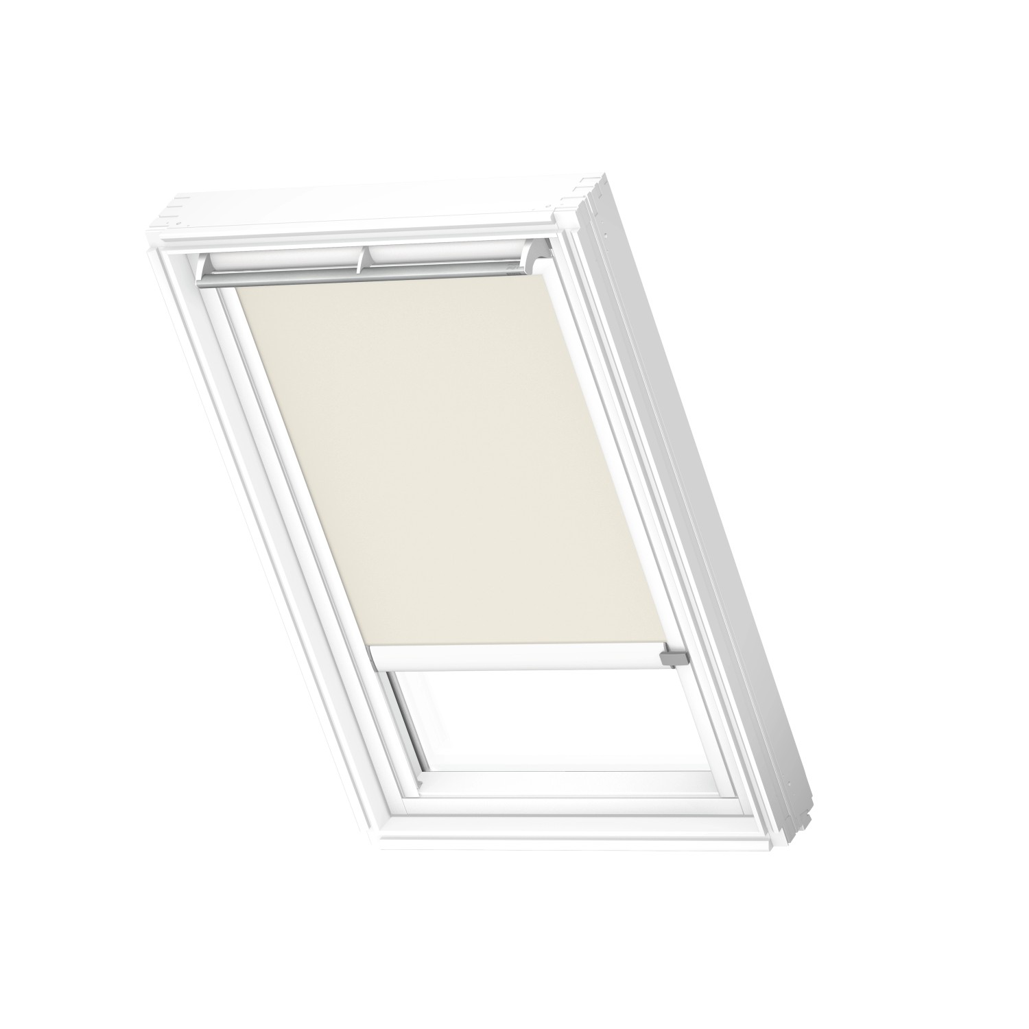 Velux Verdunkelungsrollo DML C06 1085KWL mit Schiene Beige-Weiß günstig online kaufen