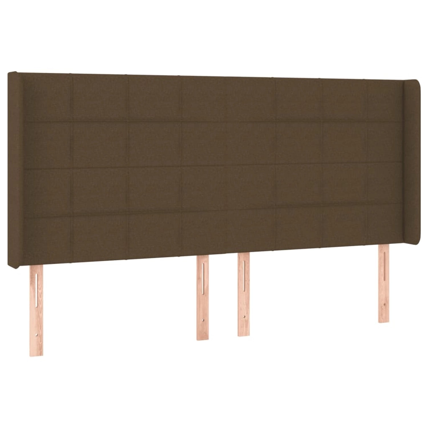 Thumbnail - vidaXL LED Kopfteil Dunkelbraun 203x16x118/128 cm Stoff 3124073