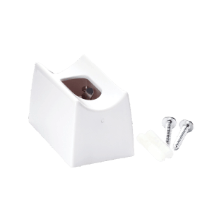 Weiße Orion Lightstyle Lampenfassung S14D aus Kunststoff mit Schrauben und Dübel.