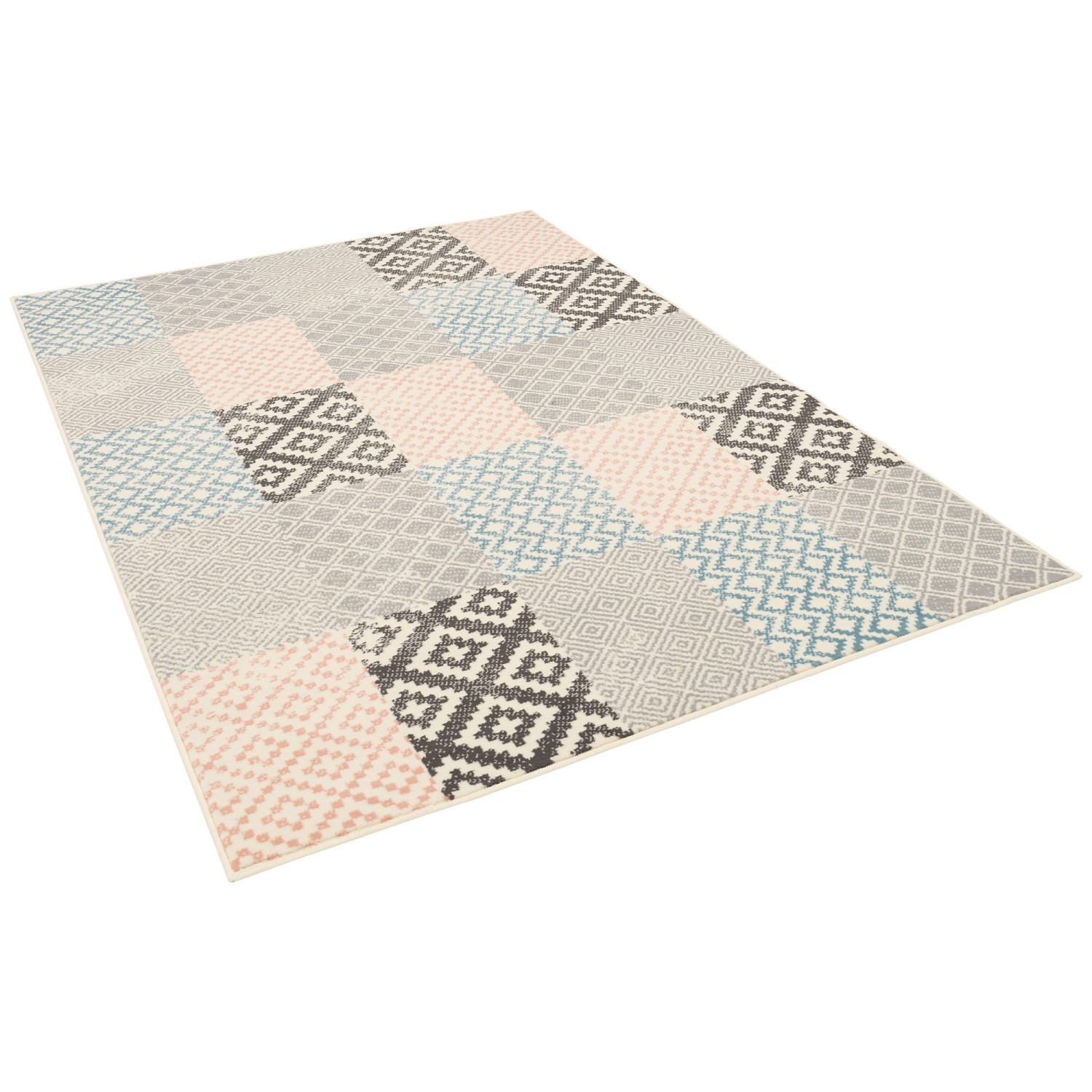 Pergamon Designer Teppich Passion Pastell Patchwork Beige 160x225cm günstig online kaufen