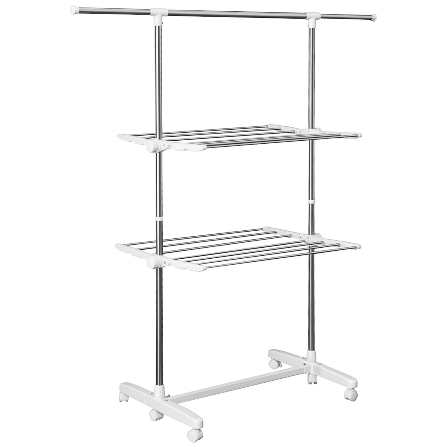 HOMCOM Wäscheständer  2 Ebene 83-136,5 x 45,5 x 154 cm
