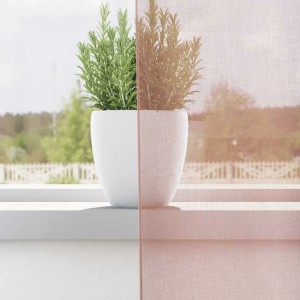 vidaXL Voile Vorhänge mit Ösen 2 Stk Rosa 140x140 cm 4102095