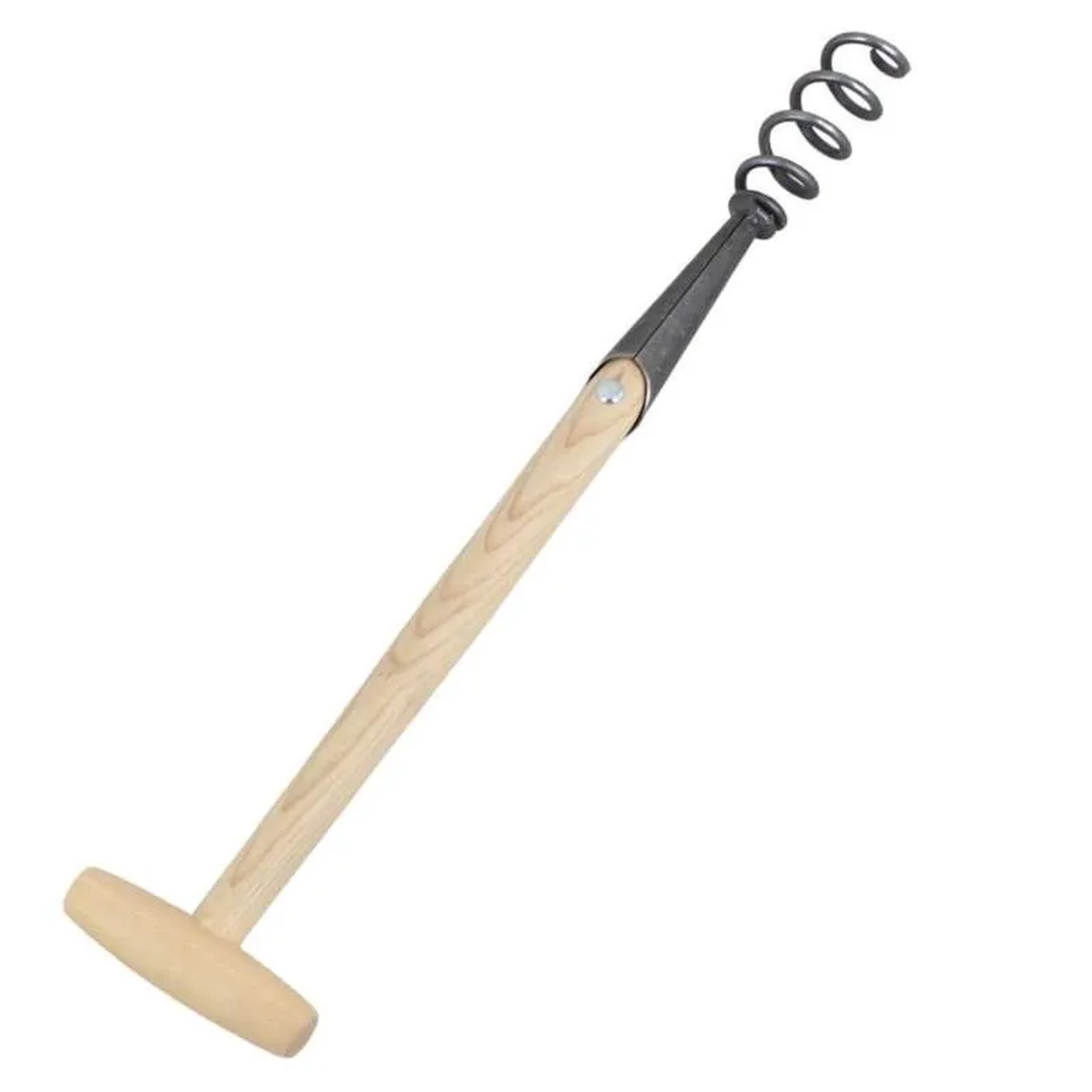 D&O Löwenzahnzieher mit T-Stiel (40 cm) aus Borstahl und Eschenholz.
