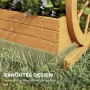 Detailaufnahme des Outsunny Hochbeets aus Tannenholz im Wagen-Design, ideal für Garten und Terrasse.