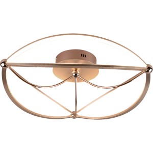 Elegante Trio LED Deckenleuchte Charivari in Messing matt, modernes Design für Wohnraum und Flur.
