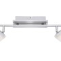 LED-Spot Fano 2er: Chromfarbene Leuchte mit satiniertem Acrylglas. Modernes Design für jeden Raum.
