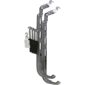 Sanitop-Wingenroth Befestigungssatz für Heizkörper ohne Laschen, 900 mm, verzinkt, mit Schrauben und Dübeln.