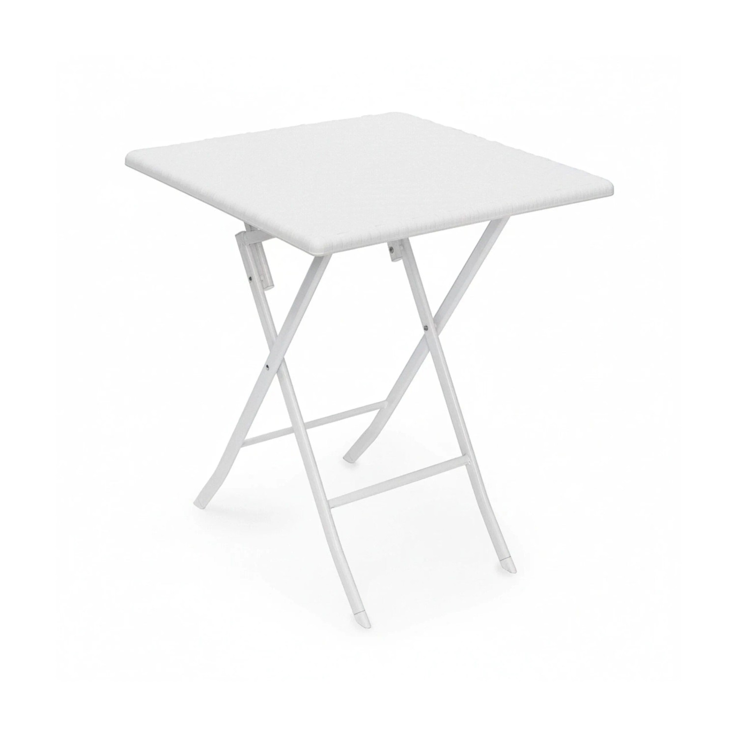 Relaxdays Gartentisch Quadratisch Kunststoff Weiß Klappbar 74 cm x 61,5 cm x 61,5 cm 5,5 kg