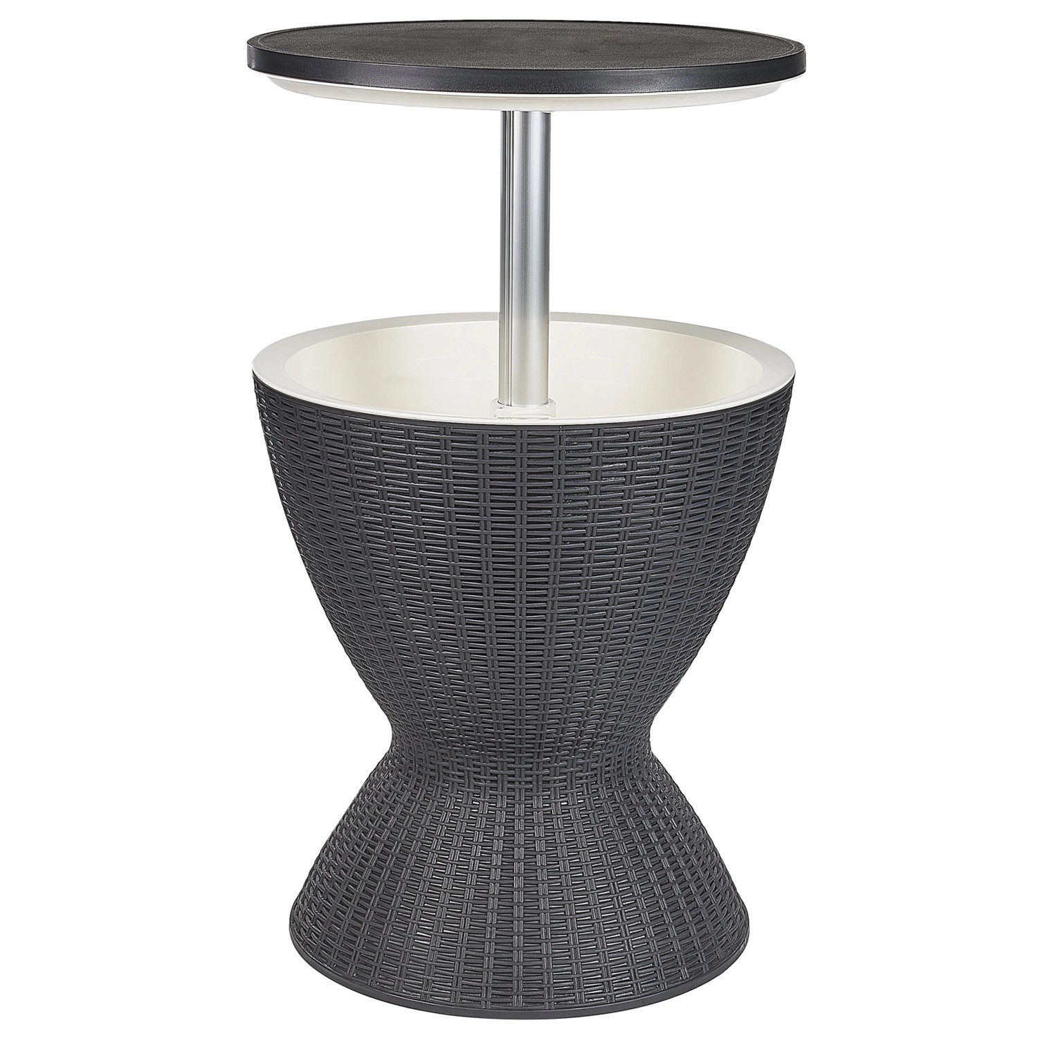 Beliani Gartentisch AISA Schwarz Weiss 49x49x58 günstig online kaufen