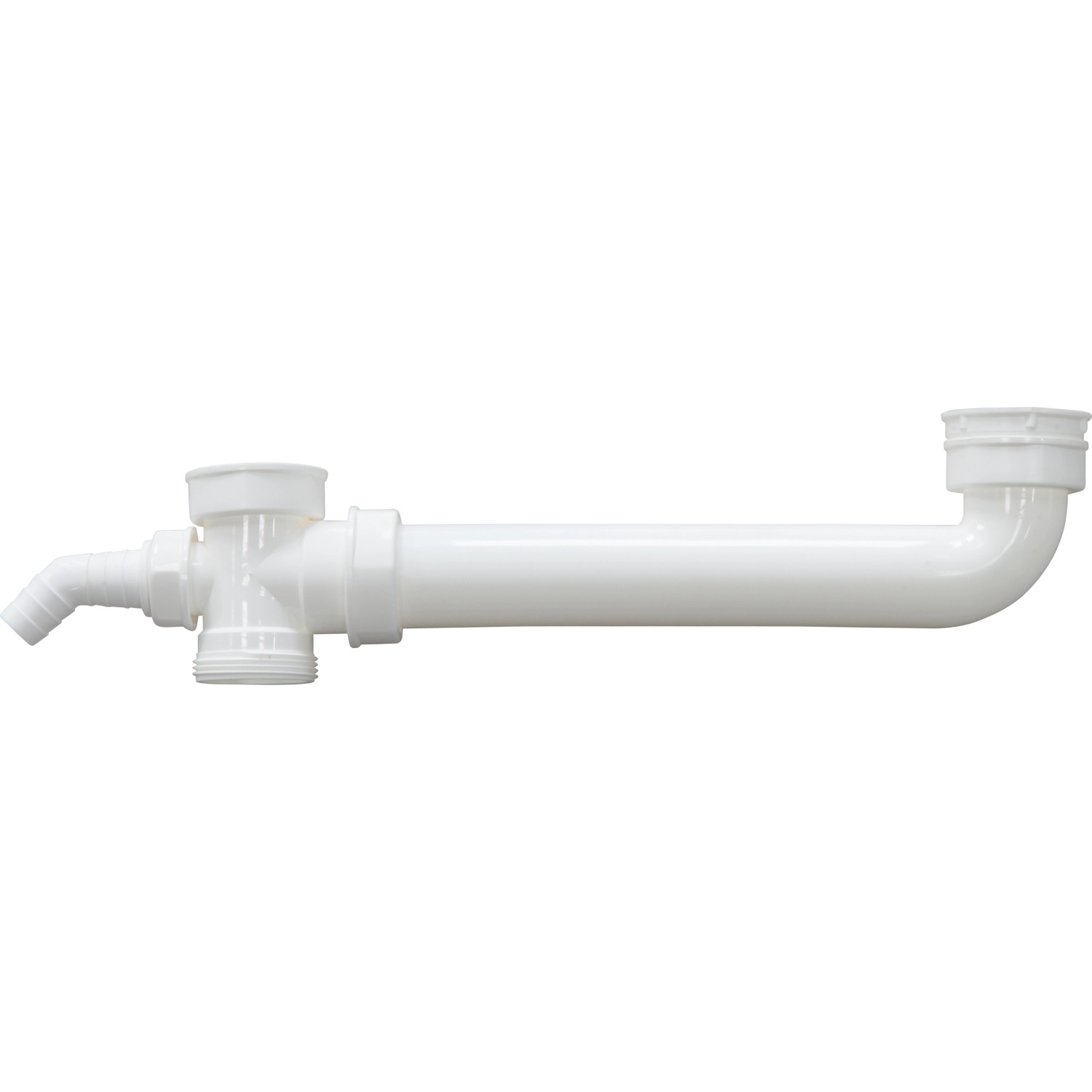 LUX Ablaufverbindung für Doppelspüle 44,8 mm (G 1 1/2) x 47,8 mm (G 1 1/2) Weiß