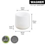 Wagner Kappen EH 0621, 2 cm, weiß, 4er-Set für Stahlrohrmöbel.