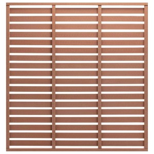 Braune vidaXL Zaunplatte (180x180 cm) aus WPC für Sichtschutz und Windschutz.