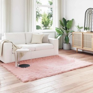 vidaXL Kunstschaffell Teppich Tafalla Rosa 120 x 170 cm Polyester 42021548