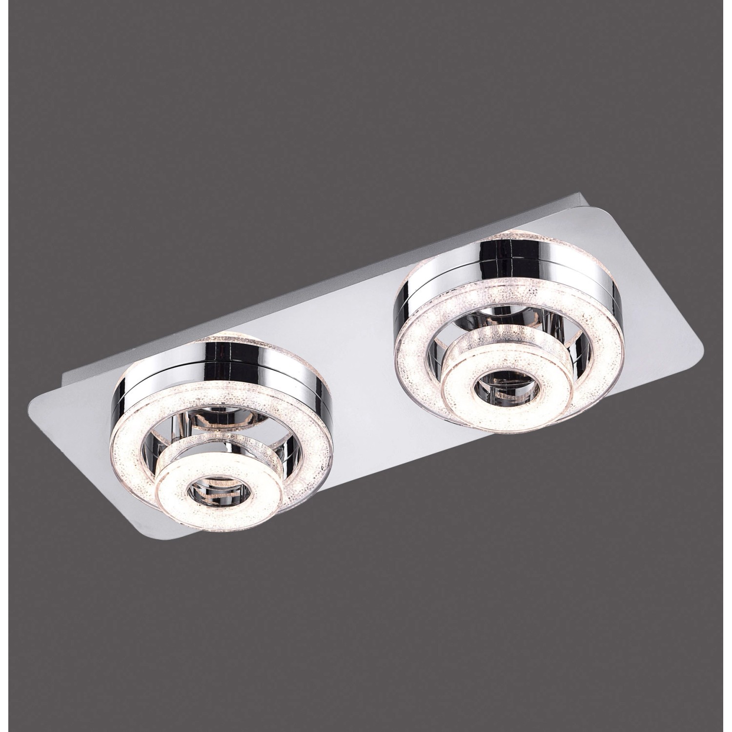 Just Light. LED-Deckenleuchte Tim Chrom 40 x 17 cm günstig online kaufen