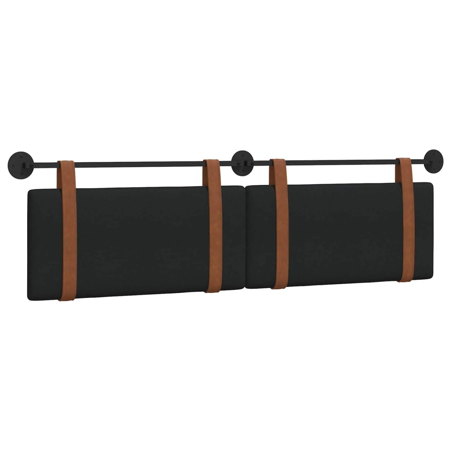 vidaXL Hängevorderseite Uni Schwarz 170 x 55 x 5 cm Antikes PU 42031485