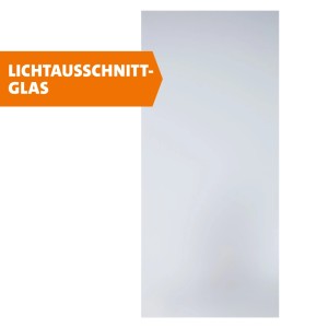 Skyscope Lichtausschnitt aus satiniertem Glas für Holztüren, 41x154,5 cm.