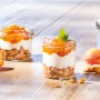 Leifheit Sturzgläser 235ml gefüllt mit Dessert, ideal zur Aufbewahrung und zum Servieren.