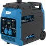 Güde Inverter Stromerzeuger ISG 3200-2 Benzin, tragbarer Generator mit blau-schwarzem Gehäuse und Rädern.