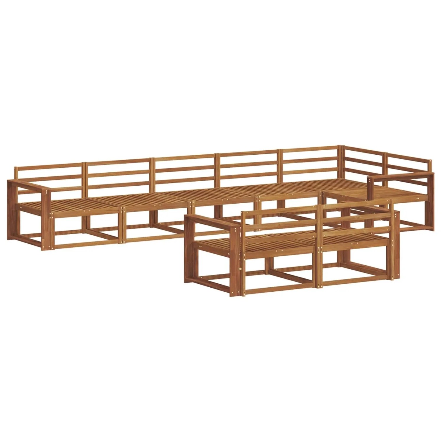 vidaXL Outdoor-Sofagarnitur 8-Tlg Natur Massivholz Akazie 3367757
