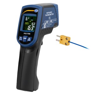 PCE Instruments 779N Digitalthermometer mit Infrarot und Thermoelement, blau/schwarz.