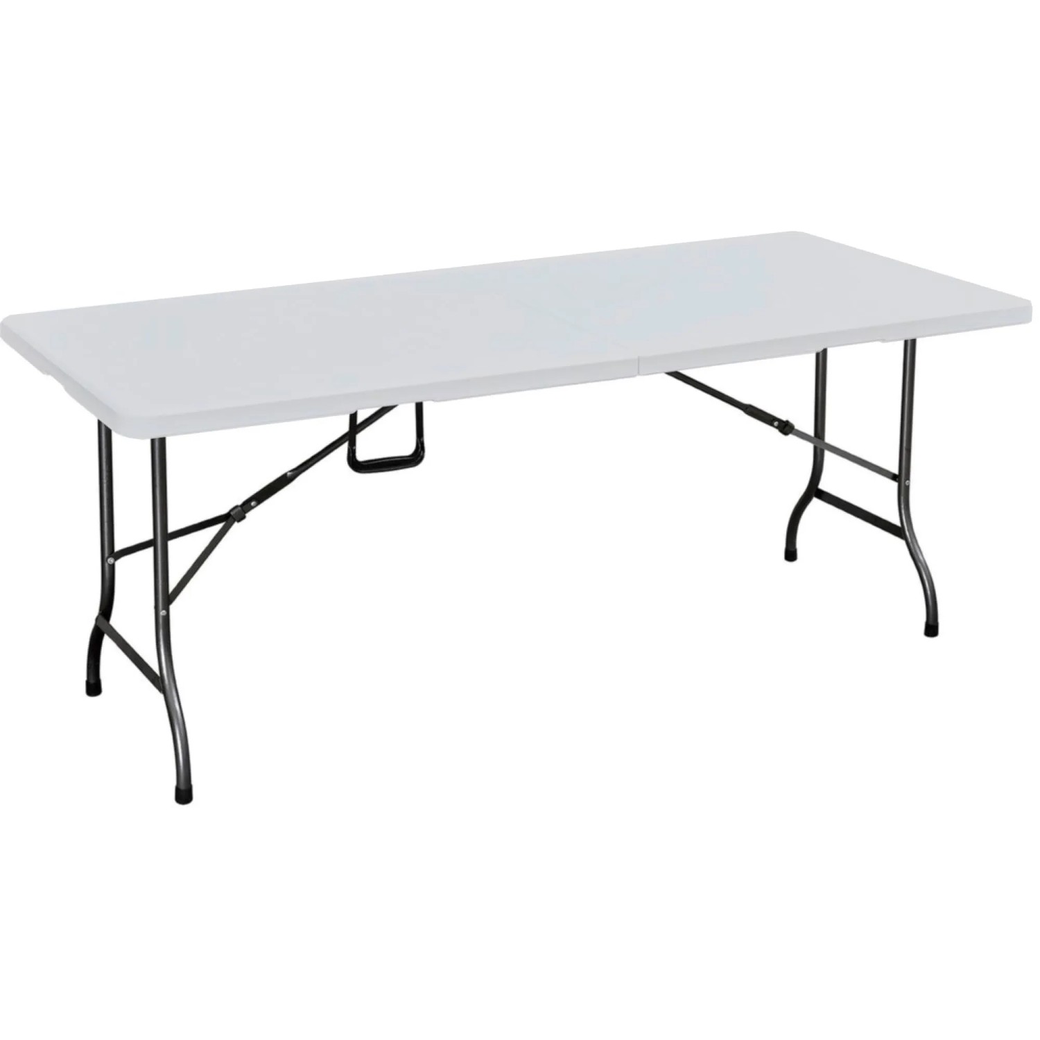 DELUKE Gartentisch MELVIN Rechteckig Klappbar Kunststoff Weiß 180x75x72cm Klapptisch Esstisch Wetterfest Outdoor Tisch