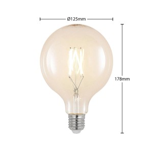 Arcchio LED E27 Lampe, 6W, aus Glas, warmweiß, Filamentoptik.