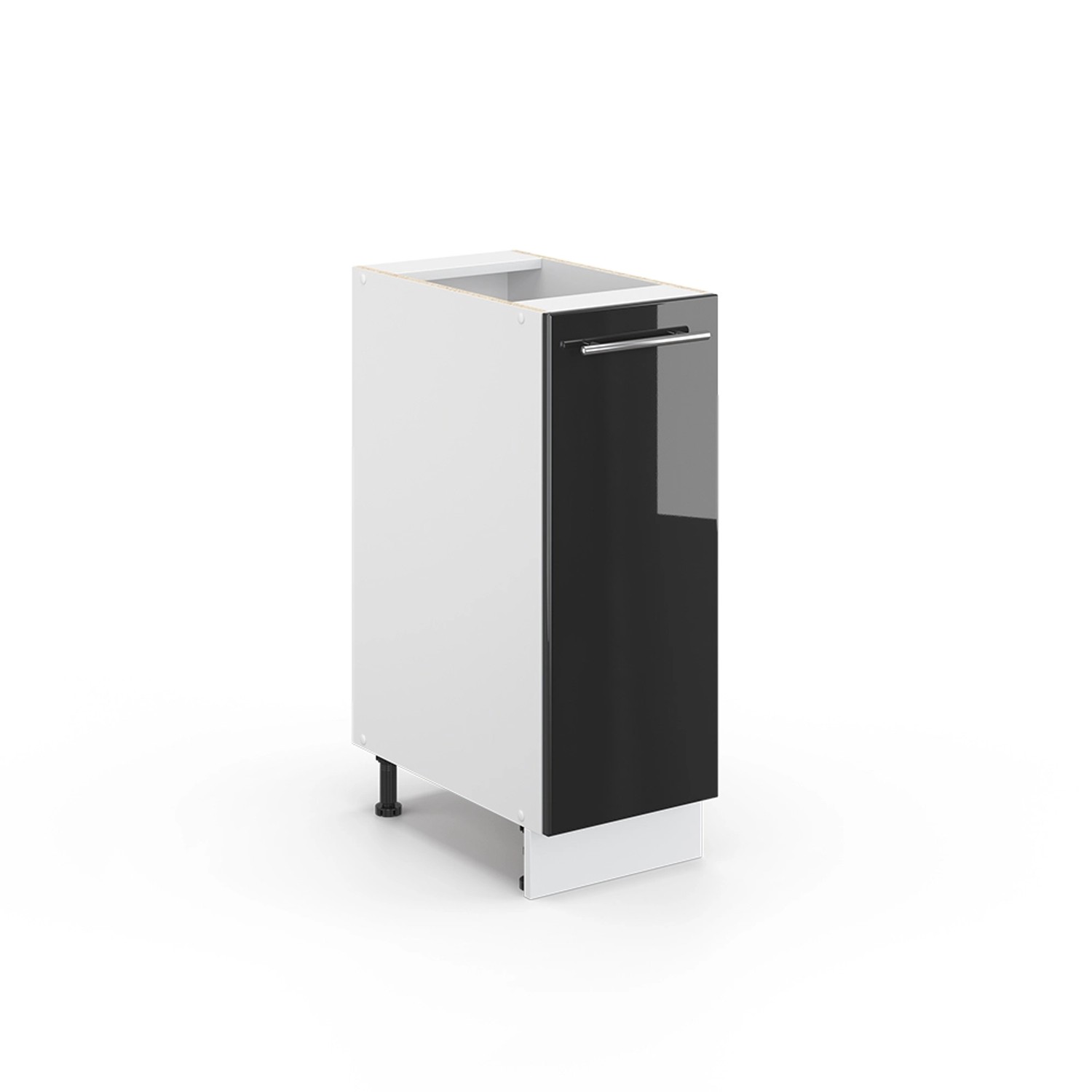 Vicco Midischrank Fame-Line Anthrazit Hochglanz/Weiß 30 x 82 cm ohne Arbeit günstig online kaufen