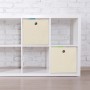Relaxdays Faltbox 4er Set Polyester Beige Zusammenfaltbar 30 cm x 30 cm x 30 cm_2