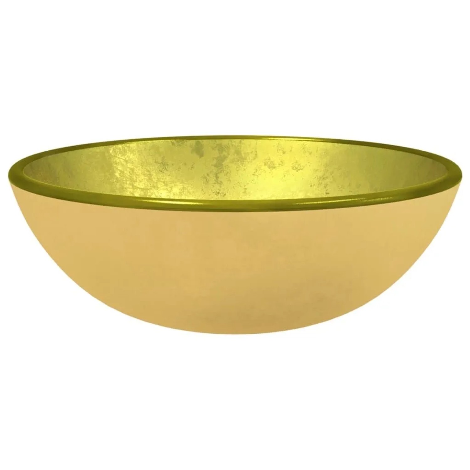 vidaXL Waschbecken Hartglas 35x12 cm Golden 345258 günstig online kaufen