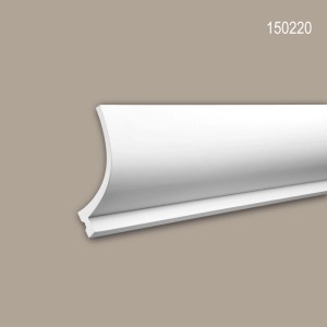 PROFHOME Eckleiste 150220, 12m Set für indirekte Beleuchtung, weiße Stuckleiste.
