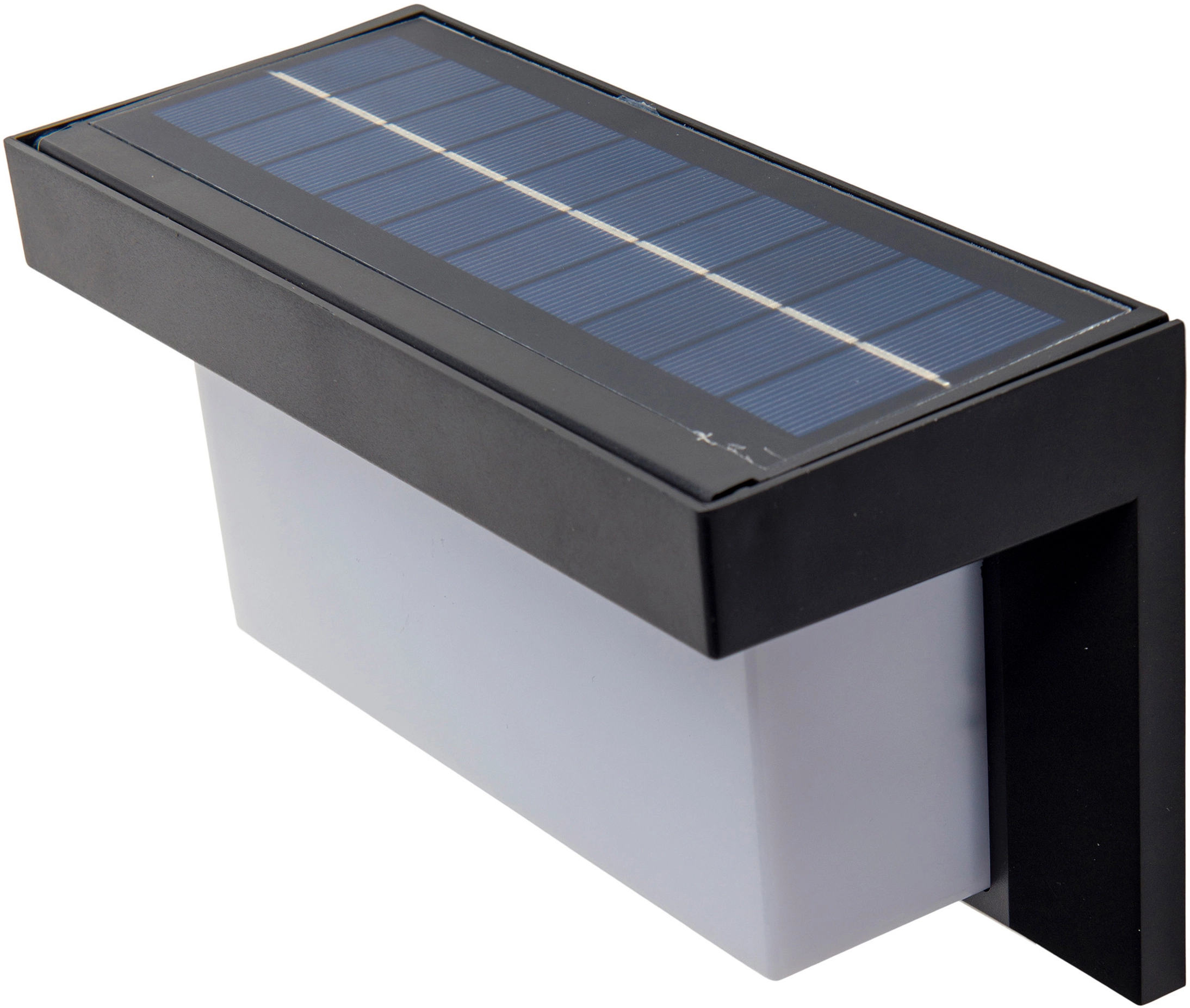 Näve LED-Solar-Außenwandleuchte mit Bewegungsmelder Schwarz 12 cm kaufen  bei OBI