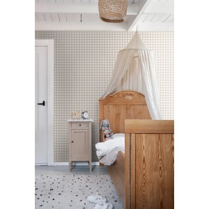 ESTAhome Tapete Karomuster Beige 50 x 900 cm