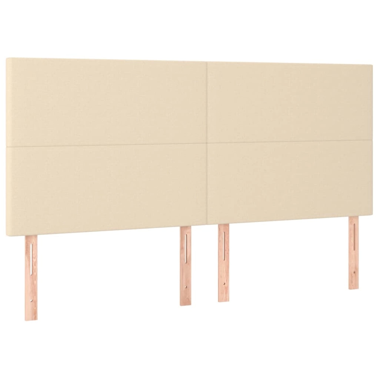 vidaXL LED Kopfteil Creme 200x5x118/128 cm Stoff 3122171