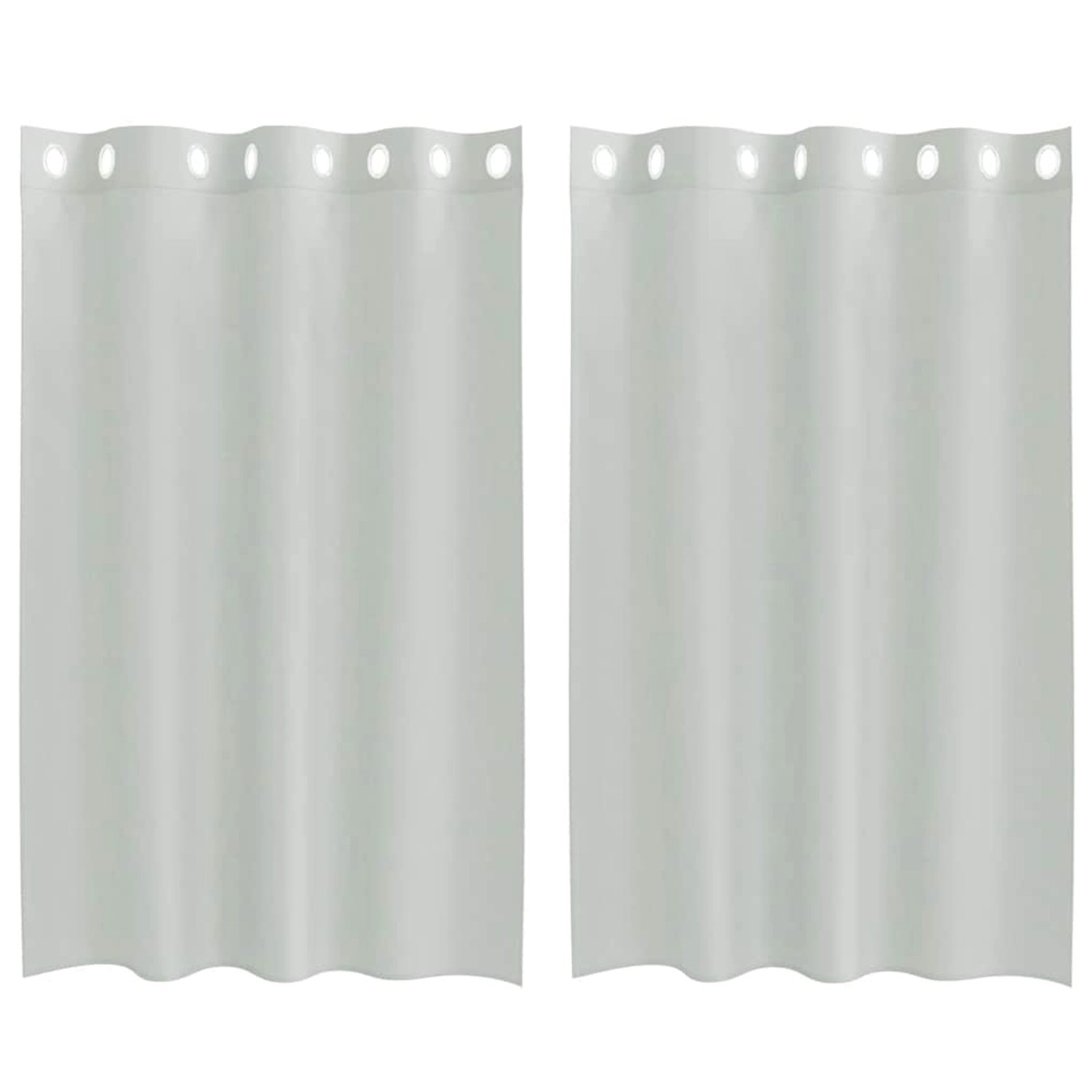 vidaXL Voile Vorhänge mit Ösen 2 Stk Hellgrau 140x175 cm 4102108 günstig online kaufen