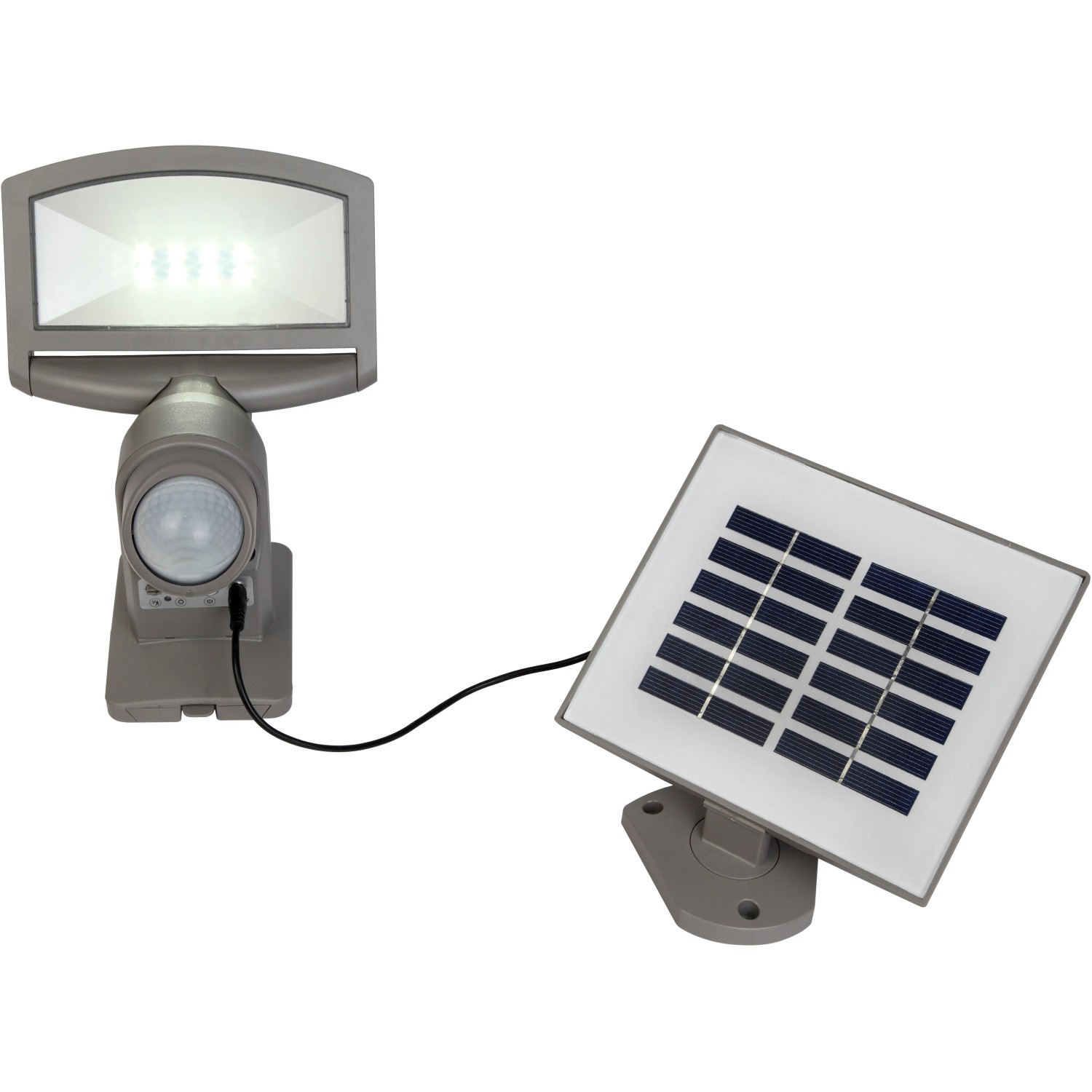 Lutec Solar LED-Strahler Sunshine mit Solarpanel, verstellbarer Außenstrahler mit Bewegungssensor.