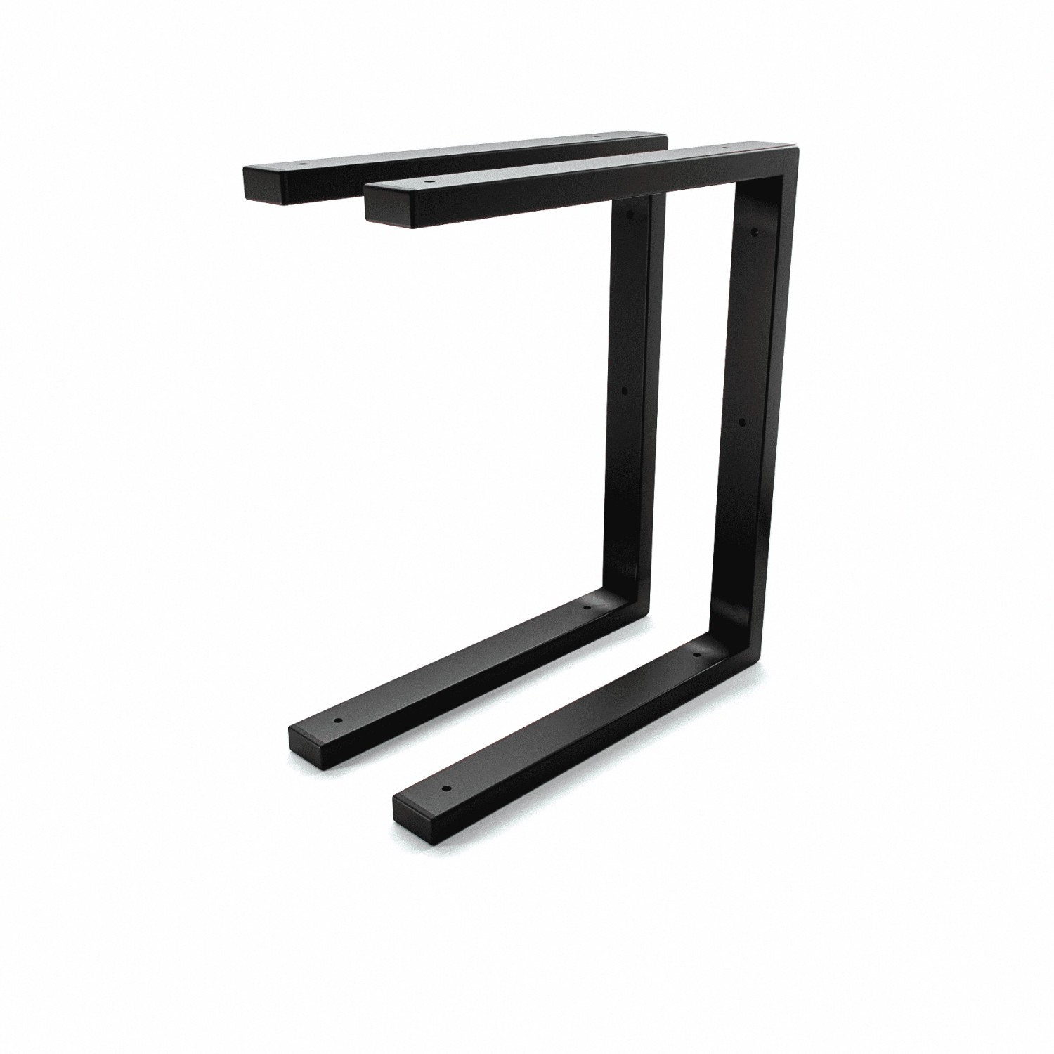 HEVVA Waschtischhalterung LAHN 35 cm Tief 2er Set Schwarz günstig online kaufen