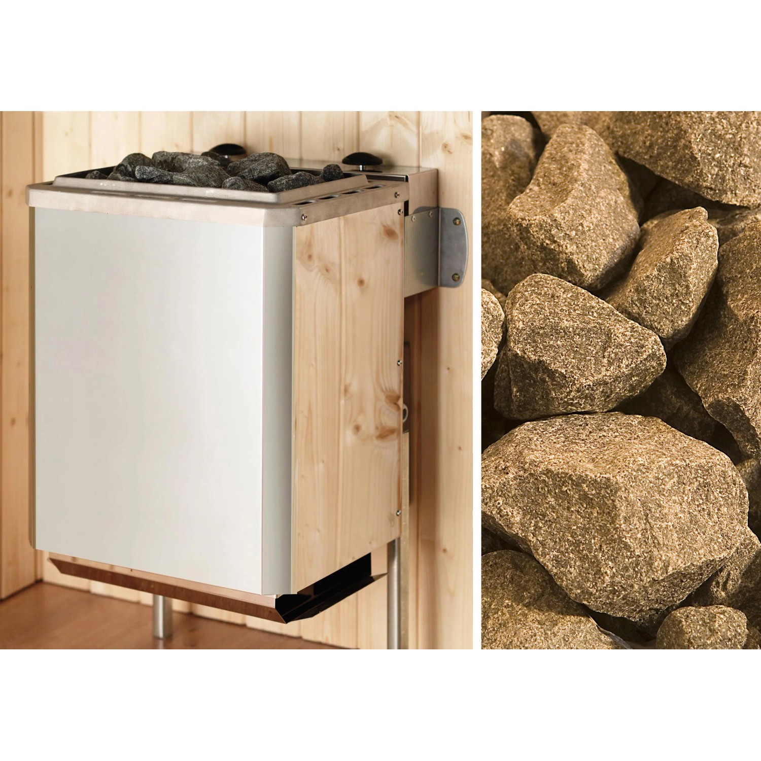 Weka Saunaofen Kompakt 9,0 kW mit Saunasteinen für Massivholzsauna Valida.