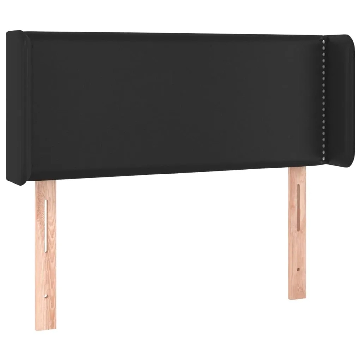 vidaXL Kopfteil mit Ohren Schwarz 83x16x78/88 cm Kunstleder 3118700