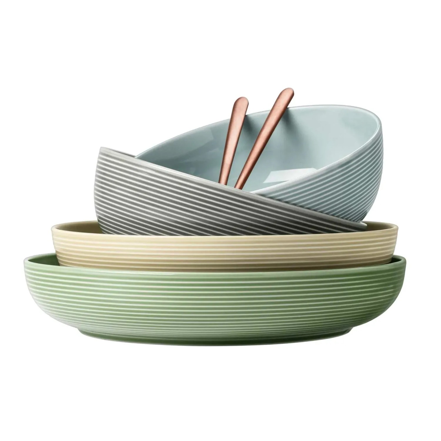 Saladier En Porcelaine Seltmann Weiden Beat Perlgrau - Diamètre 25 Cm - Couleur Gris Perle - Neuf Sous Boîte