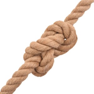 Geknotetes, dickes Jute Seil (30mm) von vidaXL, geeignet für Dekoration und Garten.