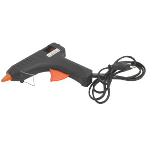 Heißklebepistole 50W Set mit Ständer und 2 Patronen für Bastelarbeiten.