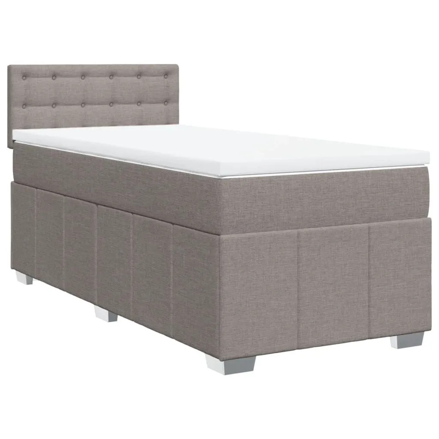 vidaXL Boxspringbett mit Matratze Taupe 80x200 cm Stoff 3286913 günstig online kaufen