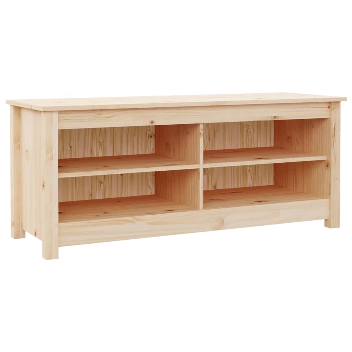 vidaXL Schuhbank 110x38x45,5 cm Massivholz Kiefer 813774 günstig online kaufen